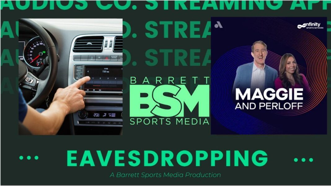 eavesdropping graphic for maggie and perloff on infinity sports network