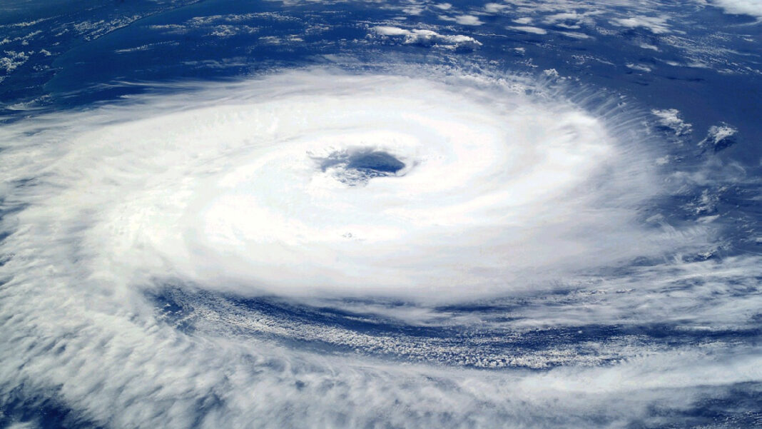 A photo of a hurricane