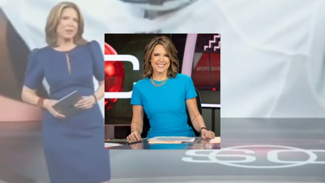 Photo of Hannah Storm and a screengrab of Hannah Storm on ESPN