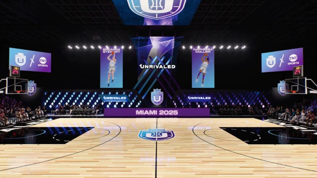 Photo of a basketball court for the new Unrivaled league