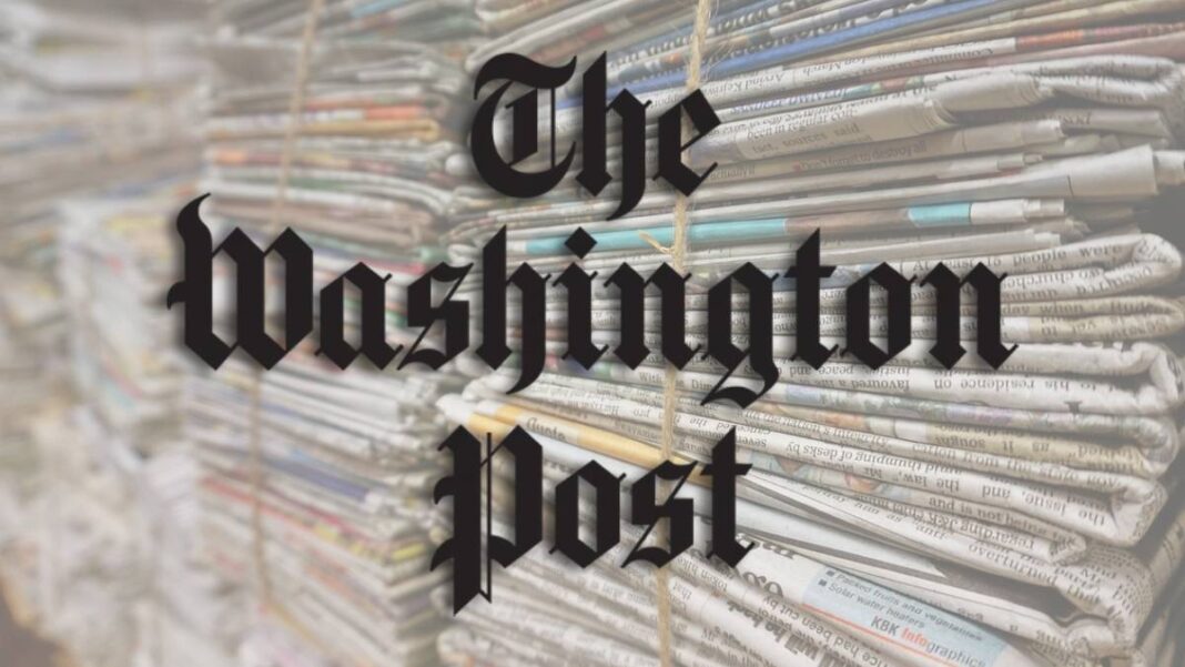 A photo of The Washington Post logo