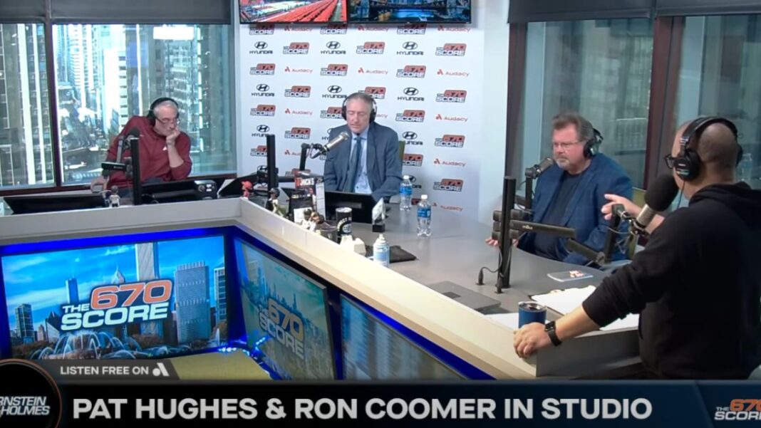 Screengrab of Pat Hughes and Ron Coomer as guests on 670 The Score