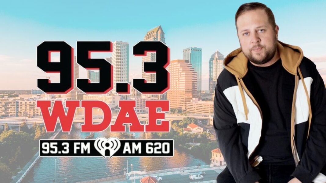 Photo of Nick Wize and a logo for 95.3 WDAE