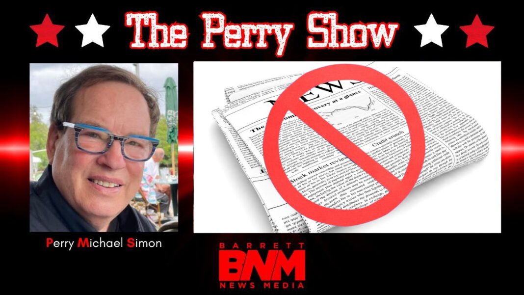 Graphic for The Perry Show column on the end of printed newspapers