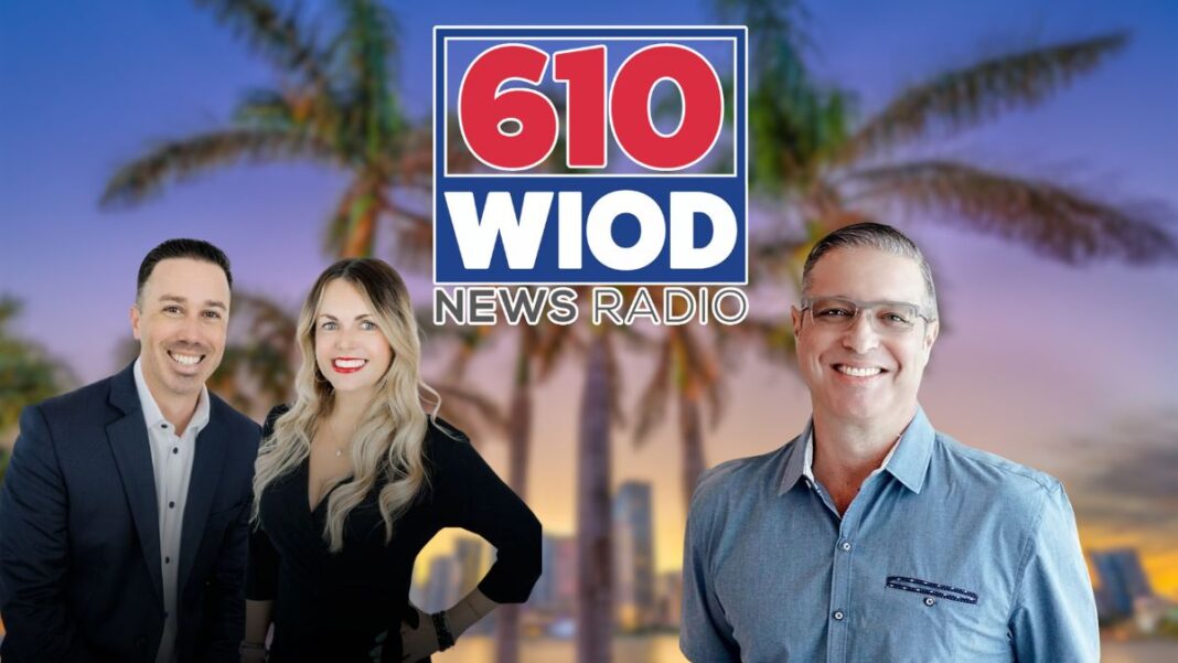 A photo of Ryan Gorman, Dana McKay, Manny Munoz and the 610 WIOD logo