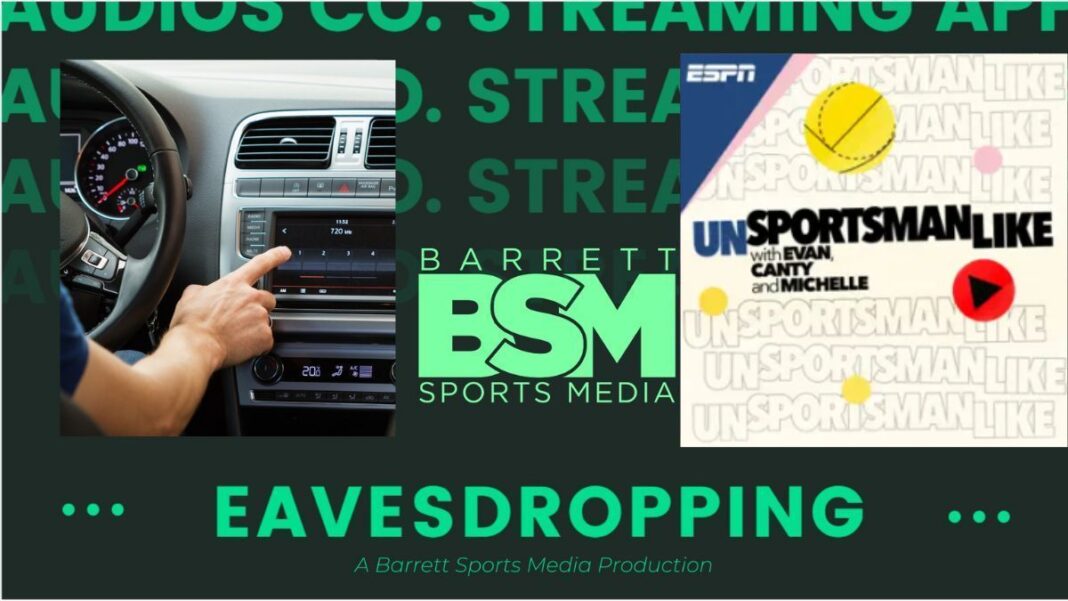 Graphic for an eavesdropping feature on Unsportsmanlike from ESPN Radio