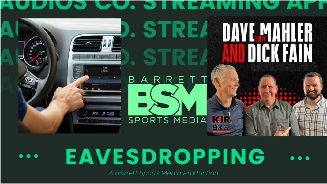 Graphic for an eavesdropping feature with Dave Mahler and Dick Fain