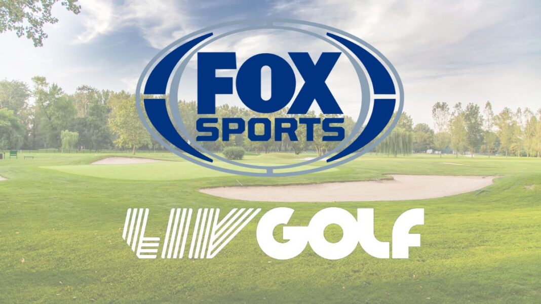 Logo for Fox Sports and LIV Golf