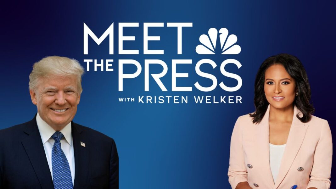 A photo of Donald Trump and Kristen Welker