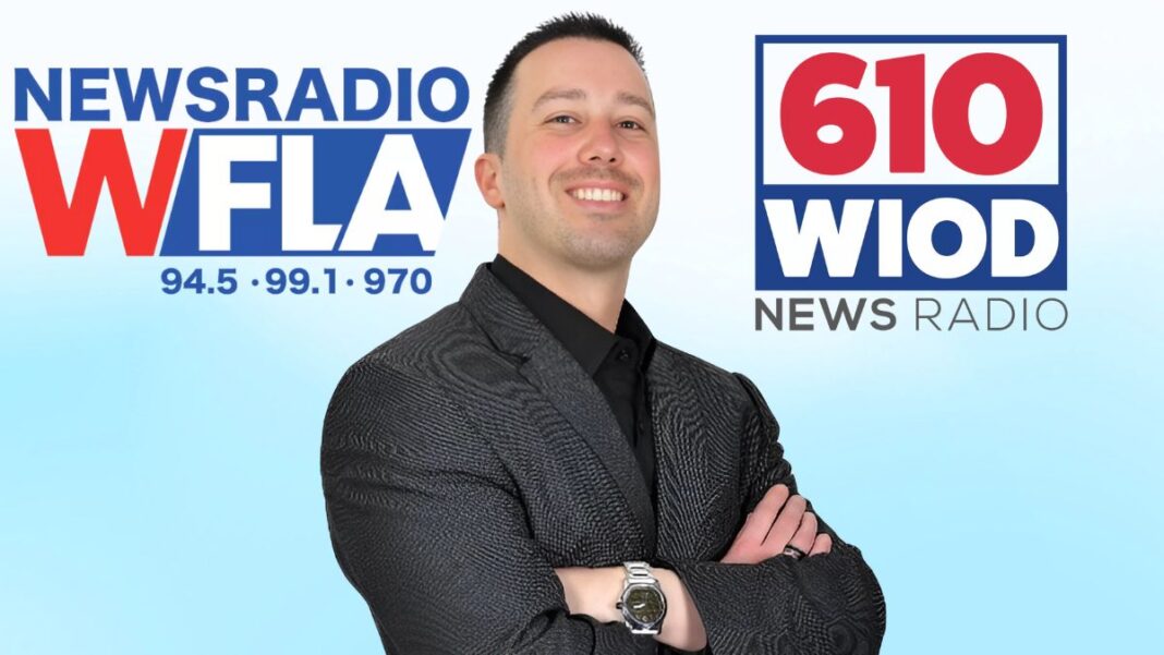 A photo of Ryan Gorman with the WFLA and 610 WIOD logos