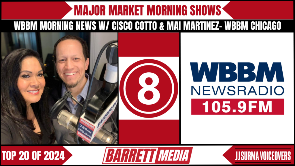 13 | Barrett Media Cisco Cotto and Mai Martinez at WBBM in Chicago