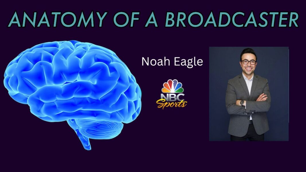 Graphic for an Anatomy of a Broadcaster feature on Noah Eagle