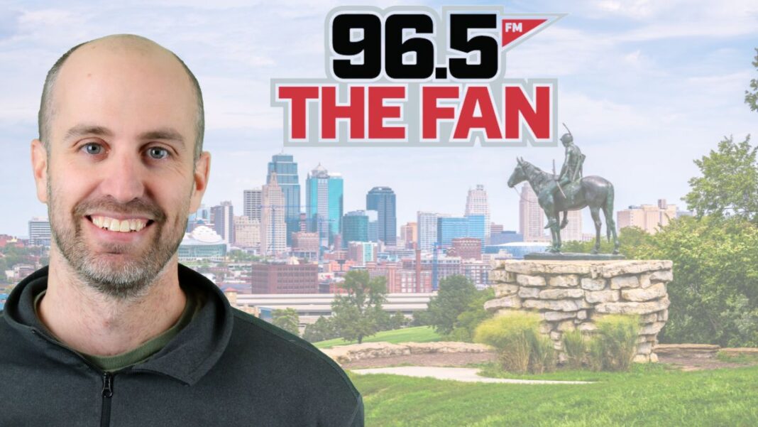 Photo of Steven Spector and a logo for 96.5 The Fan