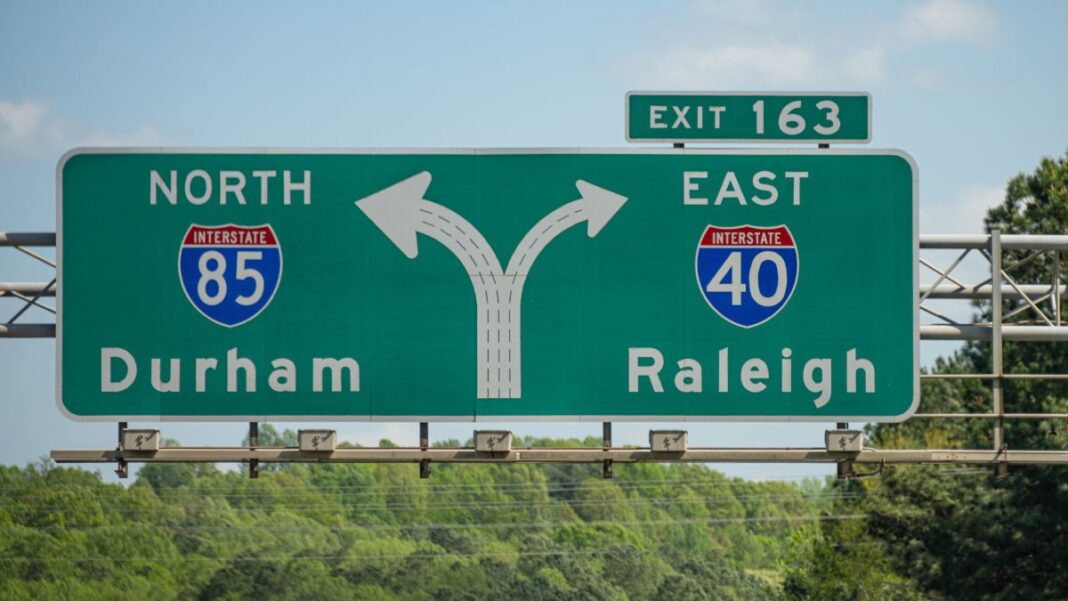 Raleigh-Durham sign